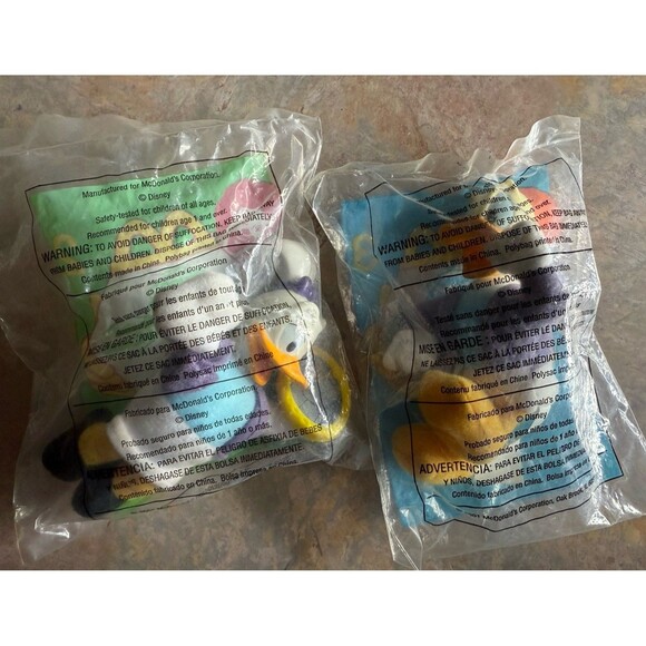 Lot of 2 -VTG 2001 McDonald’s Happy Meal Toys Daisy Duck & Donald Duck Soft Toy - Picture 2 of 2